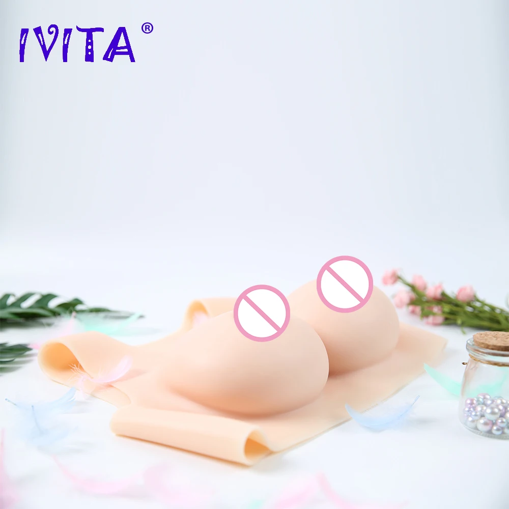 Искусственные Силиконовые груди IVITA поддельные D чашки для трансвеститов