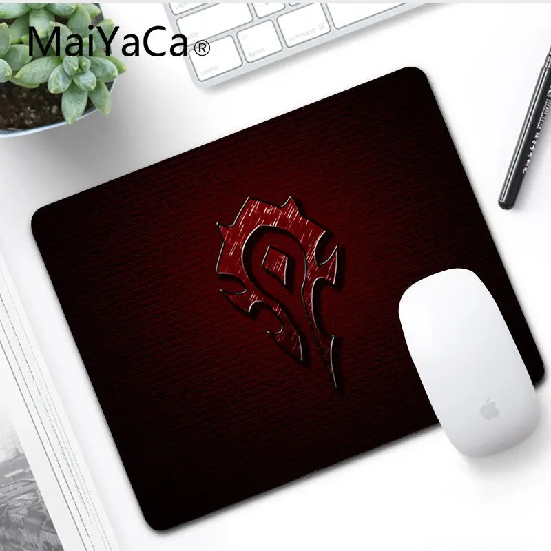 No LockEdge 18x22cm MaiYaCa крутой персонализированный Модный Мир Warcraft Horde клавиатура коврики для игровой мыши Большой Коврик Для Мыши Компьютерный коврик - Цвет: No LockEdge 18x22cm