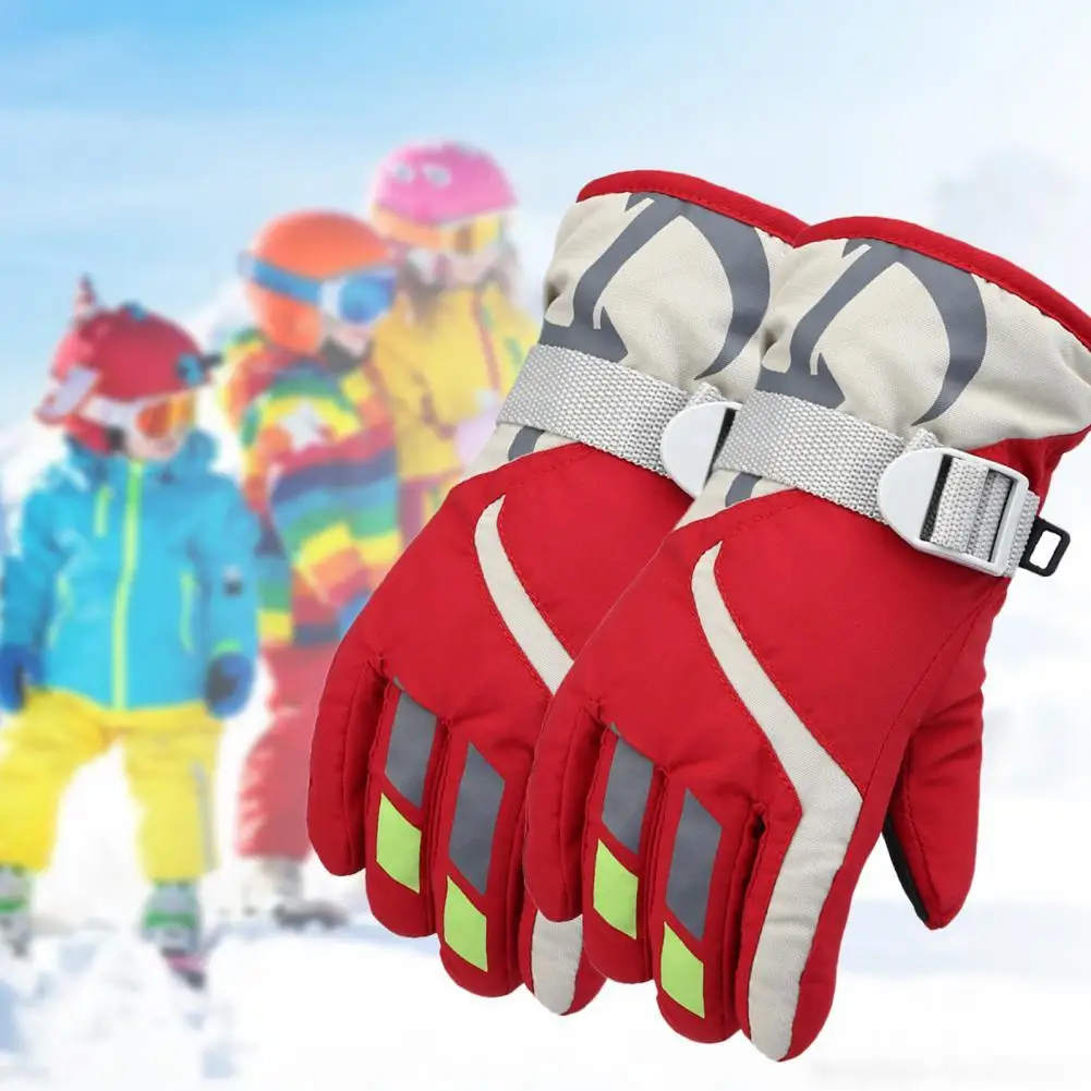 

Winter Ski Gloves Men Women Winter Fleece Waterproof Warm Child Snowboard Snow Gloves 3Fingers Touch Screen for Skiing Riding