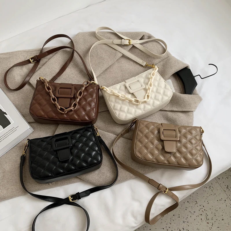 

High Quality Thread Shoulder Bags for Woman Fashion Brand Designer Ladies Flap Messenger Bags Chain Handbag Totes Female Purses