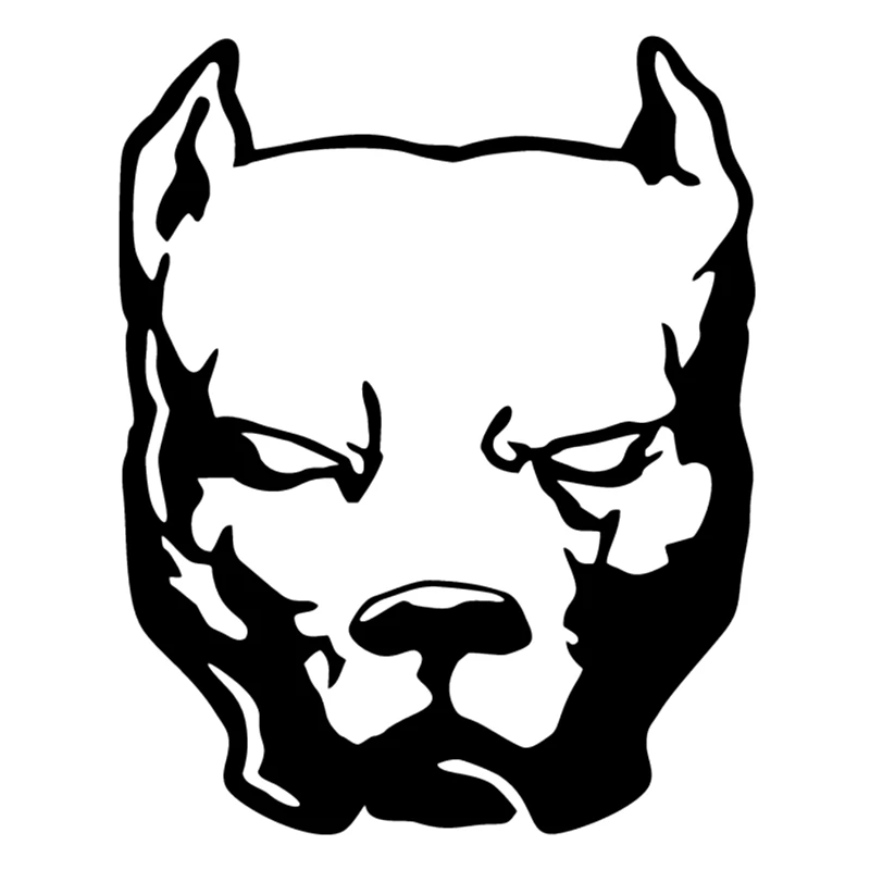 

15*18cm Pitbull Funny Car Sticker Vinyl Decal Silver/black Car Auto Stickers for Car Bumper Window Car Decorations