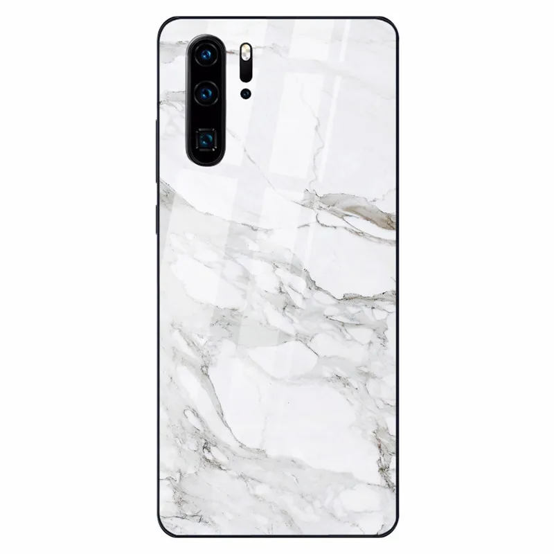 14 Tempered Glass Case For Huawei 9 10 Lite 8X 8X MAX White Marble Phone Cases For Nova 3 P-smart-Z P30 P20 Lite MATE 20 LITE Funda - Цвет: 14