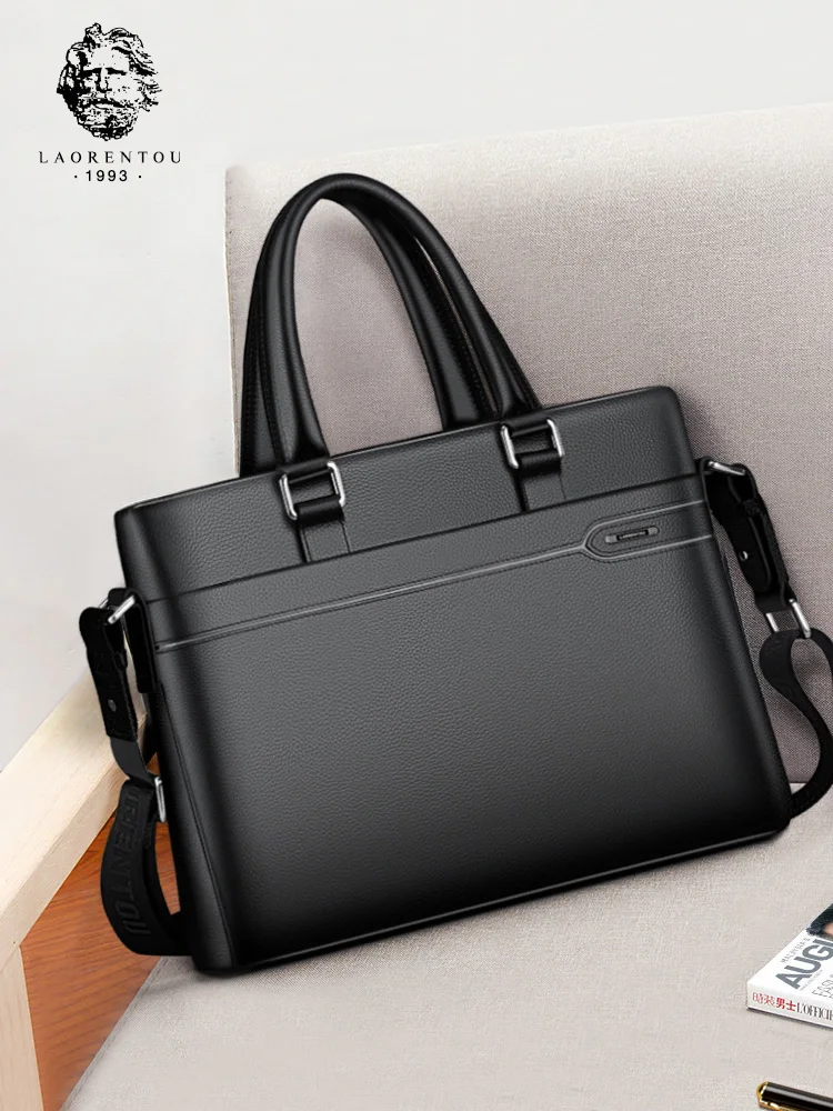Мужские портфели из натуральной кожи модная кожаная сумка для ноутбука деловая