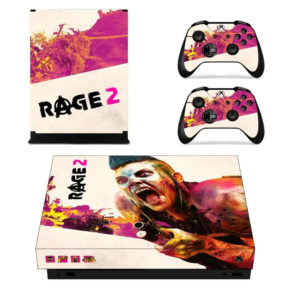 Для Xbox One X стикер s Rage 2 виниловое покрытие Наклейки Обложка Pegatinas Adesivo для one