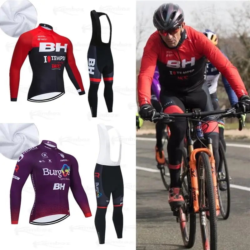 

2021 BH long Sleeve Cycling Team JERSEY Suit Bike Pants Quick Dry Sportswear Men Ropa Ciclismo Bicycling Maillot Clothing Set