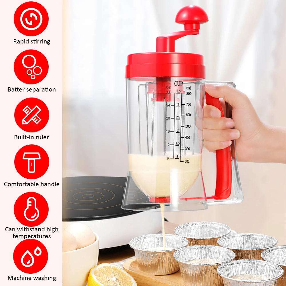 Hand Batter Dispenser Mixing Separator Cupcake Funnel Hand-held Dispenser Baking Tools Kitchen Accessories Cookie Cake Muffins