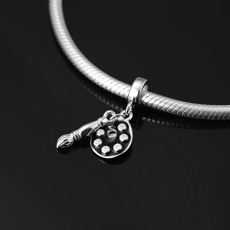 Лидер продаж искусственное серебро DIY кисть и палитра форма 925 пробы Fit