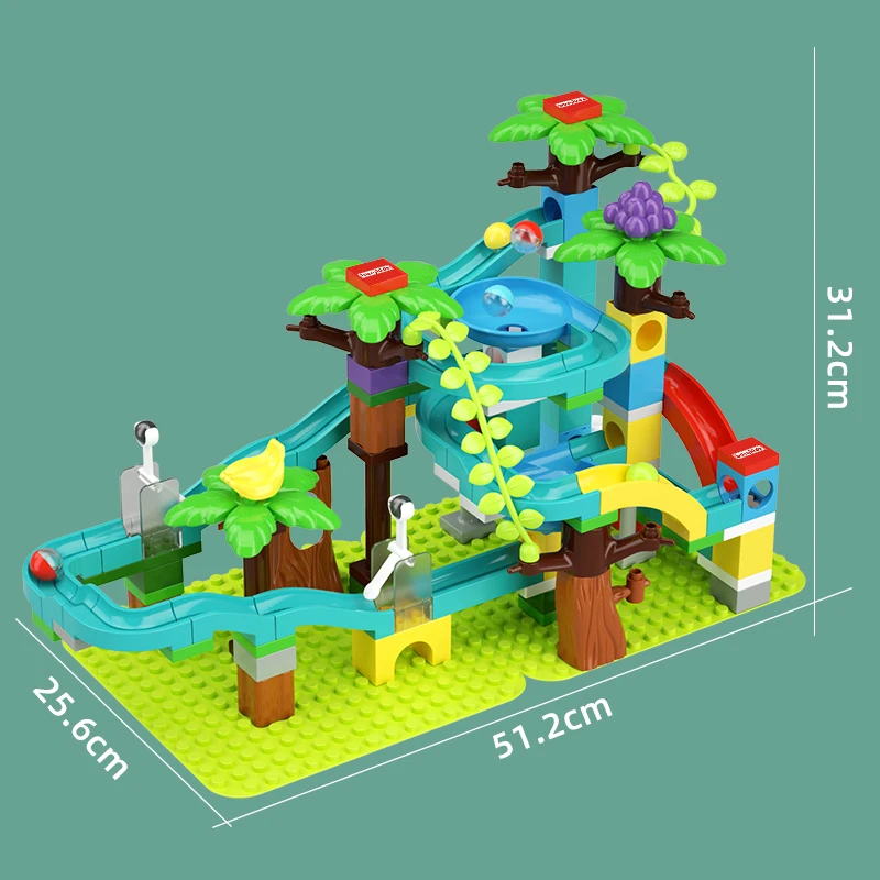 BURGKIDZ мрамор бег строительные блоки Монтессори игрушки Marble Run Воронка слайд DIY