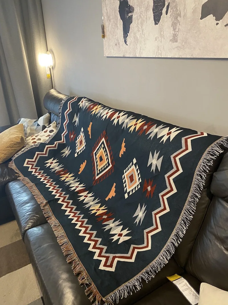 Camping Picnic Blanket Geometry Throw Sofa Slipcover Cobertor Cover Home Decor | Дом и сад