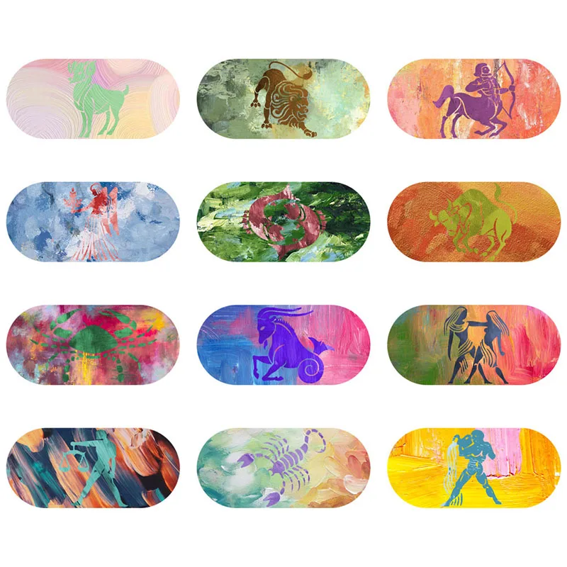 

12Pcs Signs Of The Zodiac Webcam Cover Phone Privacy Protective Cover Laptop Lens Occlusion Privacy Cover