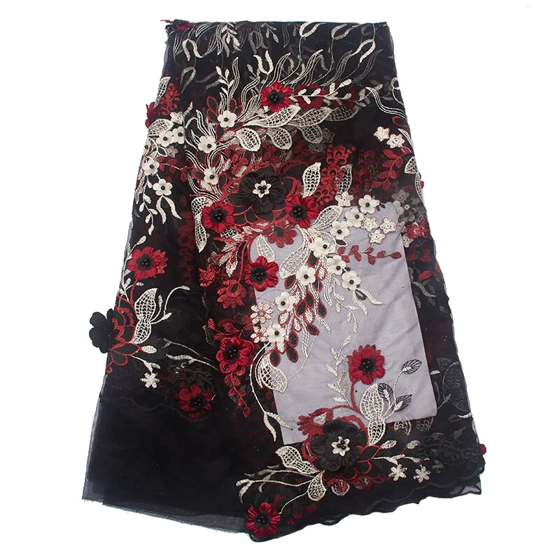 3D цветная аппликация Африканское изысканное кружево французская кружевная