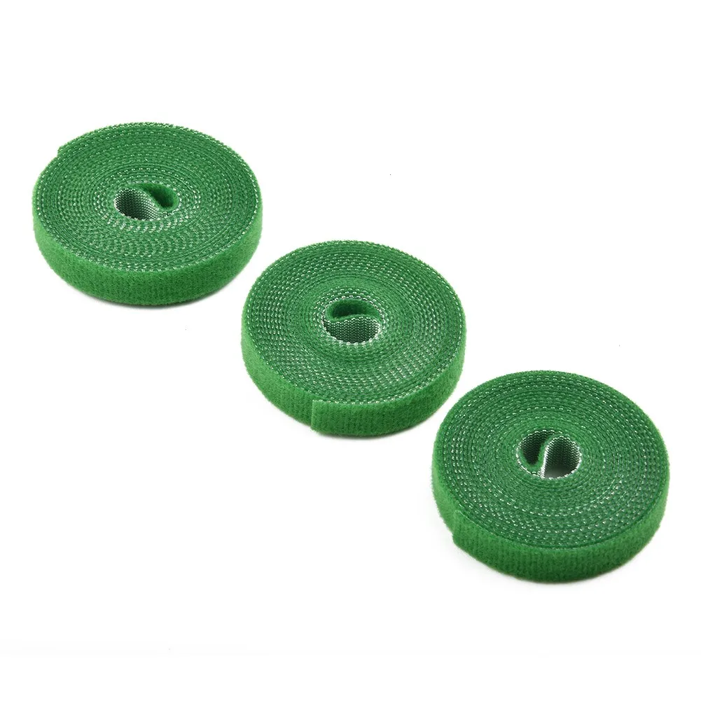 3pcs Tie Tape Plant Ties Hook & Loop Garden Supports Bamboo Cane Wrap Support Green Garden Twine Plant Care Accessories images - 6