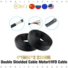 10 метров UL2464 4c 4 ядра 22AWG4x1 мм  2 двойной экранированный кабель шагового двигателя и vfd шпинделя для гравировального маршрутизатора с ЧПУ