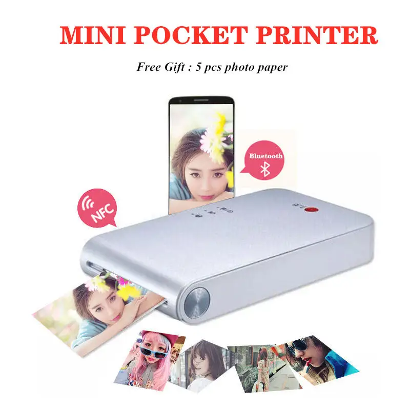 Цветной принтер 313dpi портативный карманный мини для фотографий портативные