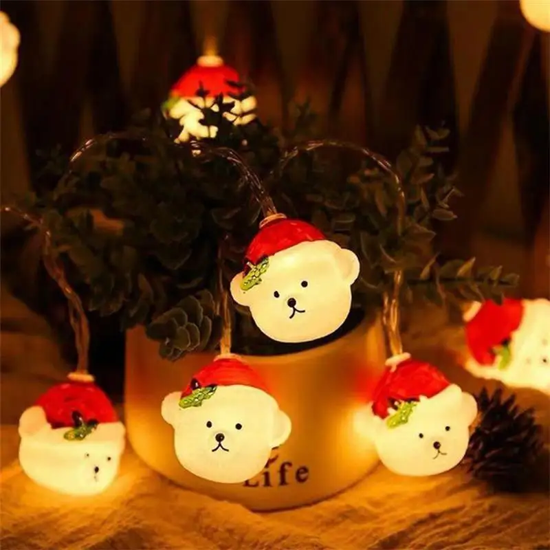 

Christmas Decoration LED String Light Snow Bear Christmas Lighting Strings Christmas Tree Decor Christmas Gift New Year Navidad