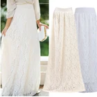 Женская юбка с высокой талией, Модная белая вечерняя юбка макси для вечерние, Женская плиссированная длинная Клубная одежда с цветочным принтом в новом стиле на лето