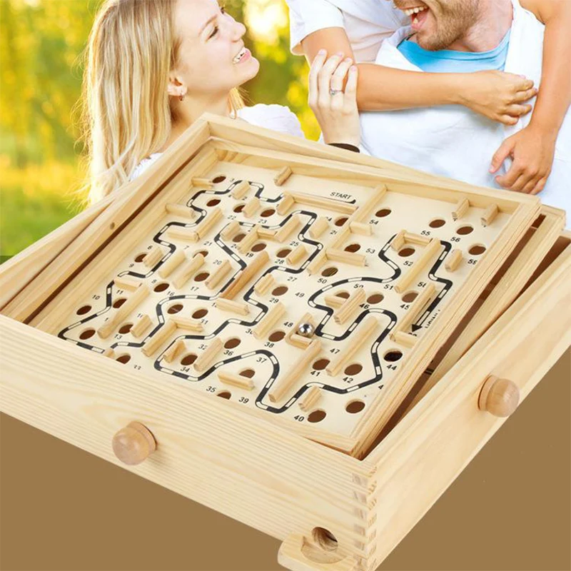 

Деревянный 3D магнитный шар-лабиринт, головоломка, детская игрушка, Веселая игра для мозга, вызов для развития баланса, обучающие игрушки для...