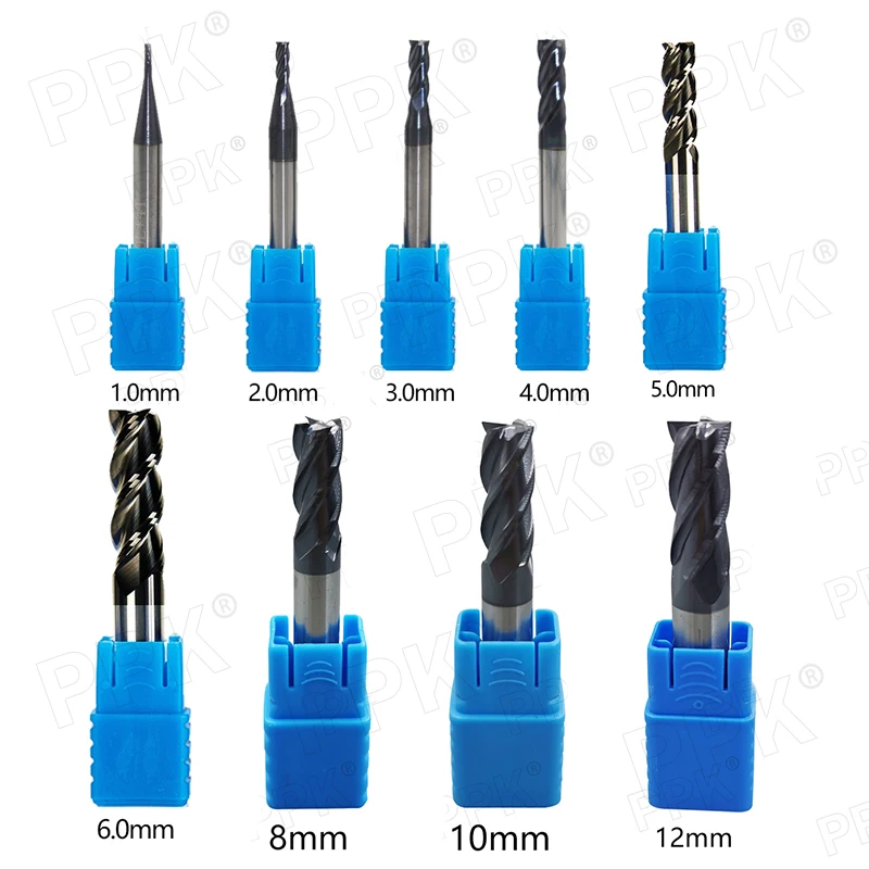 Концевые фрезы из карбида HRC45 4F вольфрамовой стали инструменты для ЧПУ 1 шт.|Фреза|