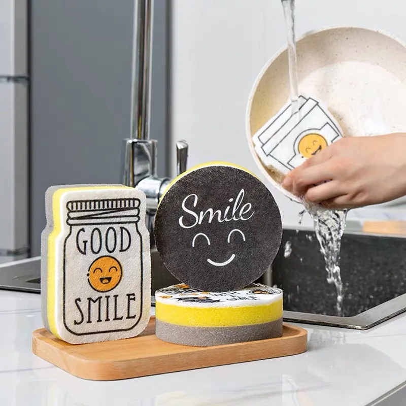 

Dishwashing Sponge Dishwashing Machine Clean Decontamination Cloth Magic Wipe Kitchen Brush Pot Cup Dishcloth Sponge