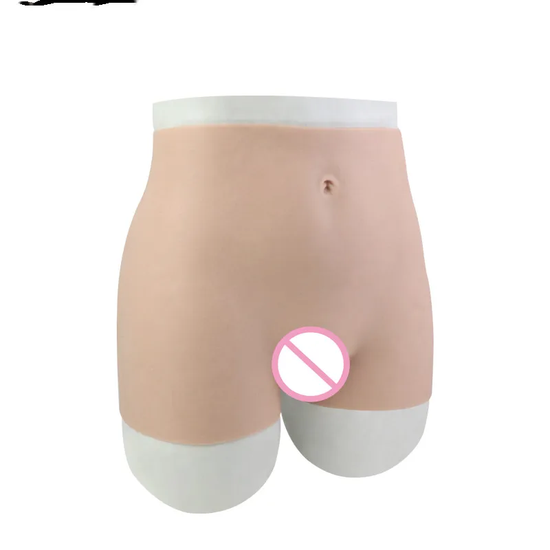 Silicone Fake Vagina Pants with Artificial PenetrableTransgender Crossdresser Underwear for Shemale Sexy Buttock Hip Enhancer