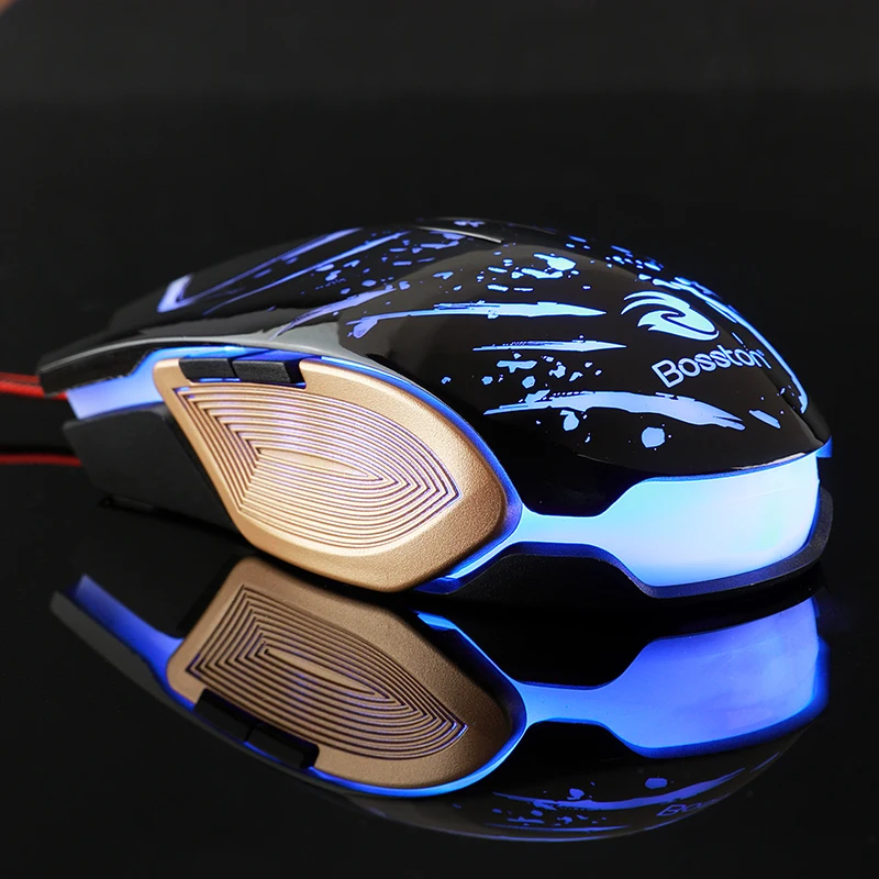 Bosston игровой Мышь usb проводом 6 кнопок 2400 Точек на дюйм оптический Компьютерной