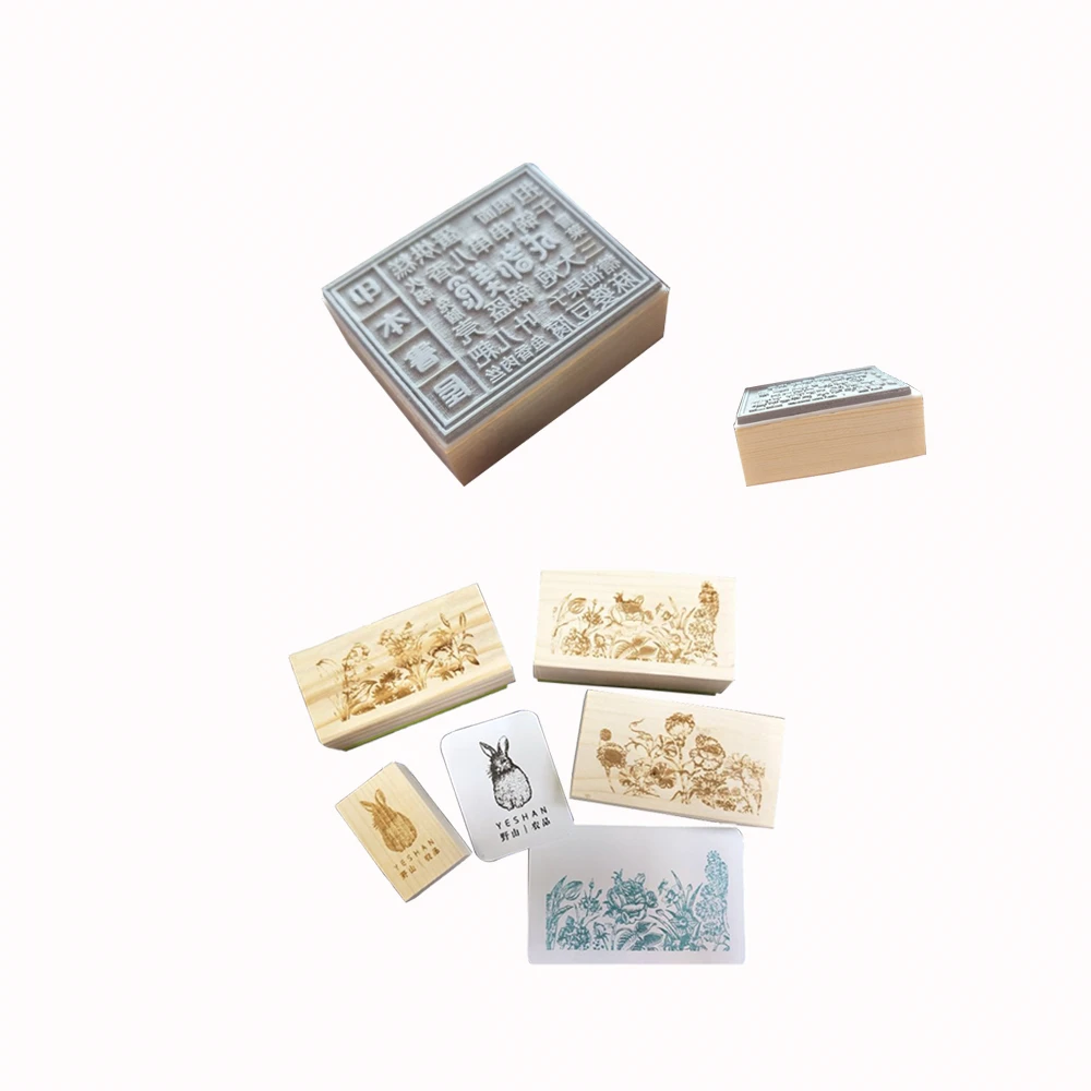 Diy скрапбукинга деревянные резиновые штампы индивидуальный логотип или письмо
