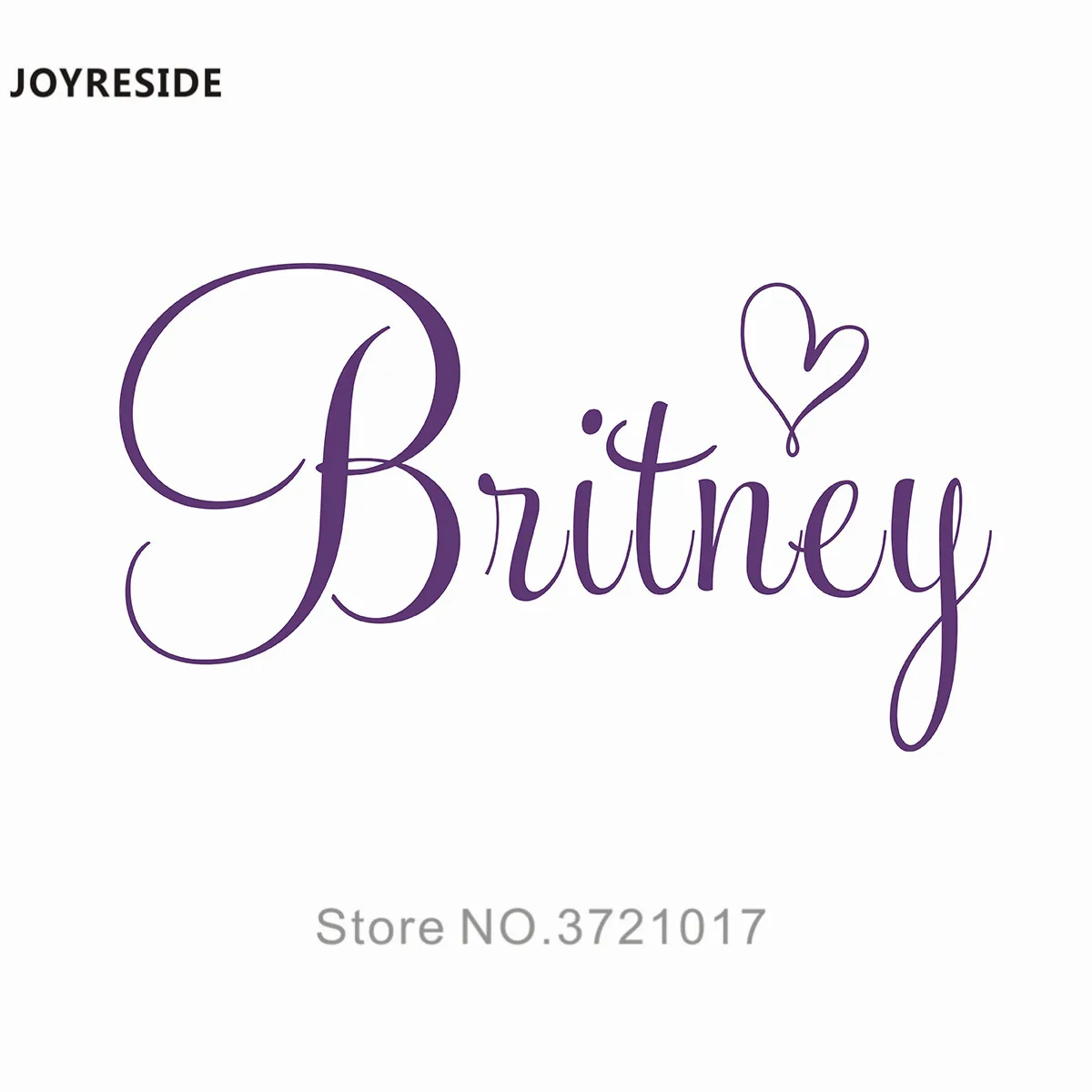 Виниловая наклейка на стену joysebe индивидуальное имя с сердцем домашний декор для