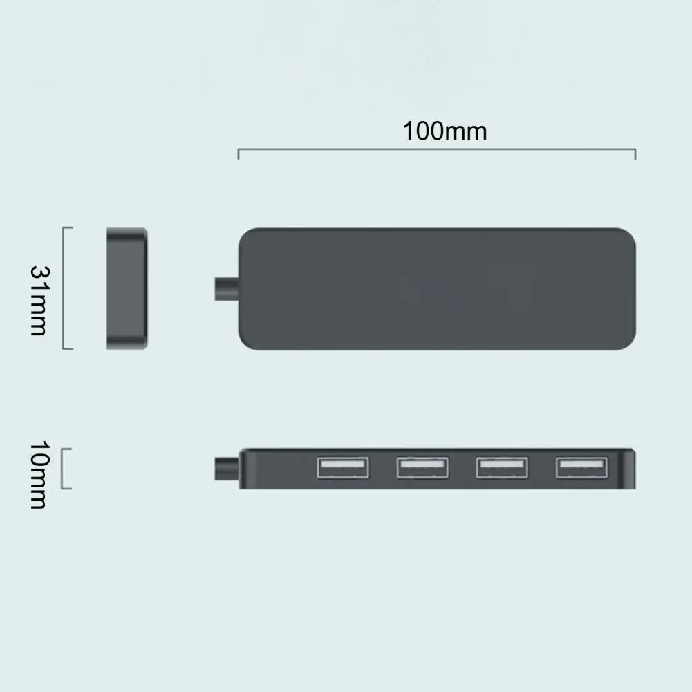 

Ultra-thin 4-port USB 2.0 HUB High Speed Indicator Light USB Hub For Multi-device Computer Laptop Desktop PC Adapter USB2.0 480M