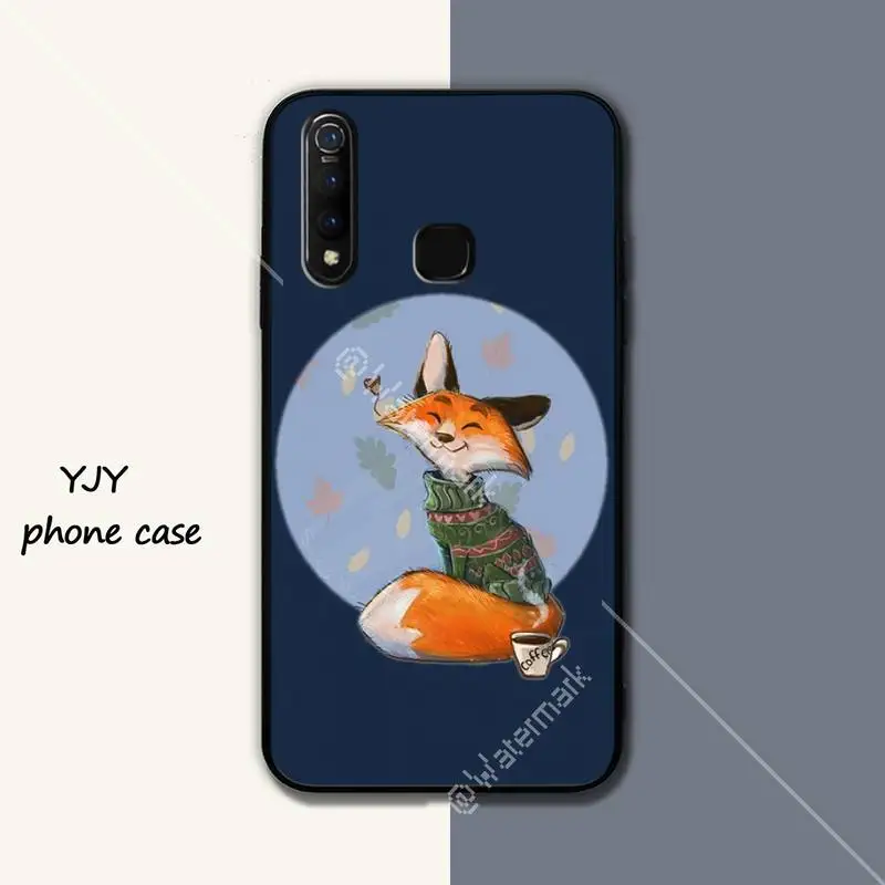 Yinuoda животных черного цвета с рисунком лисы мягкий чехол для телефона vivo u3x Y11 Y12 Y19