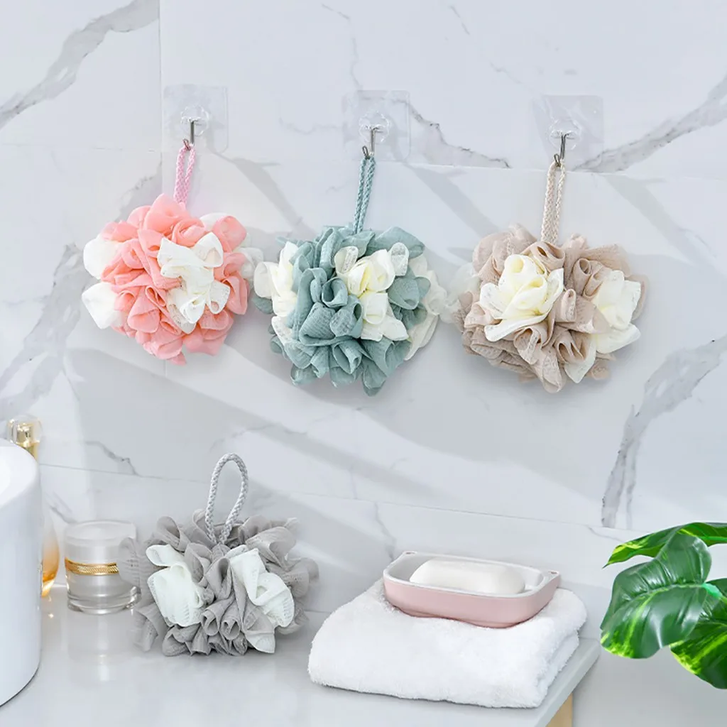 Shower Flower Body Brush Mesh Exfoliating Scrubber Ball Loofah Bath Sponge Pouf Big Full Lather Cleanse Beauty#25 | Дом и сад