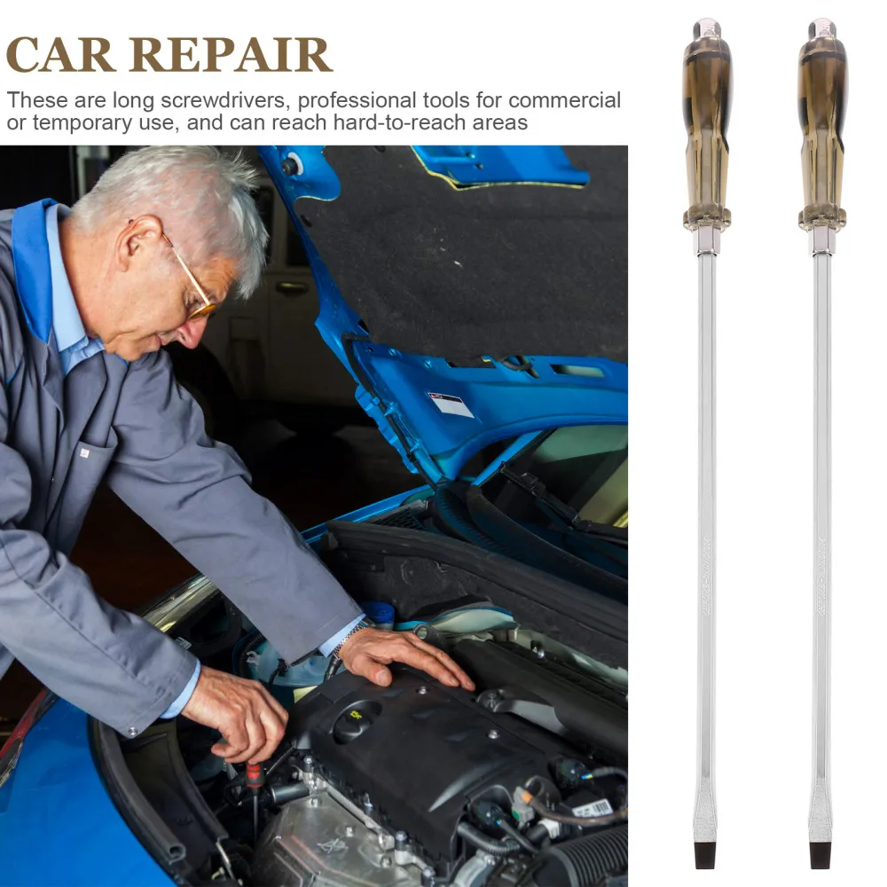 

2Pcs Home Screwdrivers Repair Tools Hand Tools Magnetic Screwdrivers (Silver)