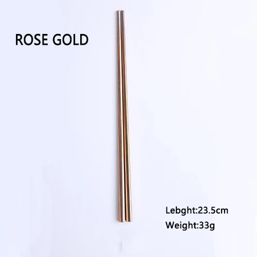 N.Rose gold 1 пара 304 китайские палочки для еды из нержавеющей стали, домашние многоразовые палочки для еды, Детские Портативные многоразовые палочки для суши, столовая посуда - Цвет: N.Rose gold