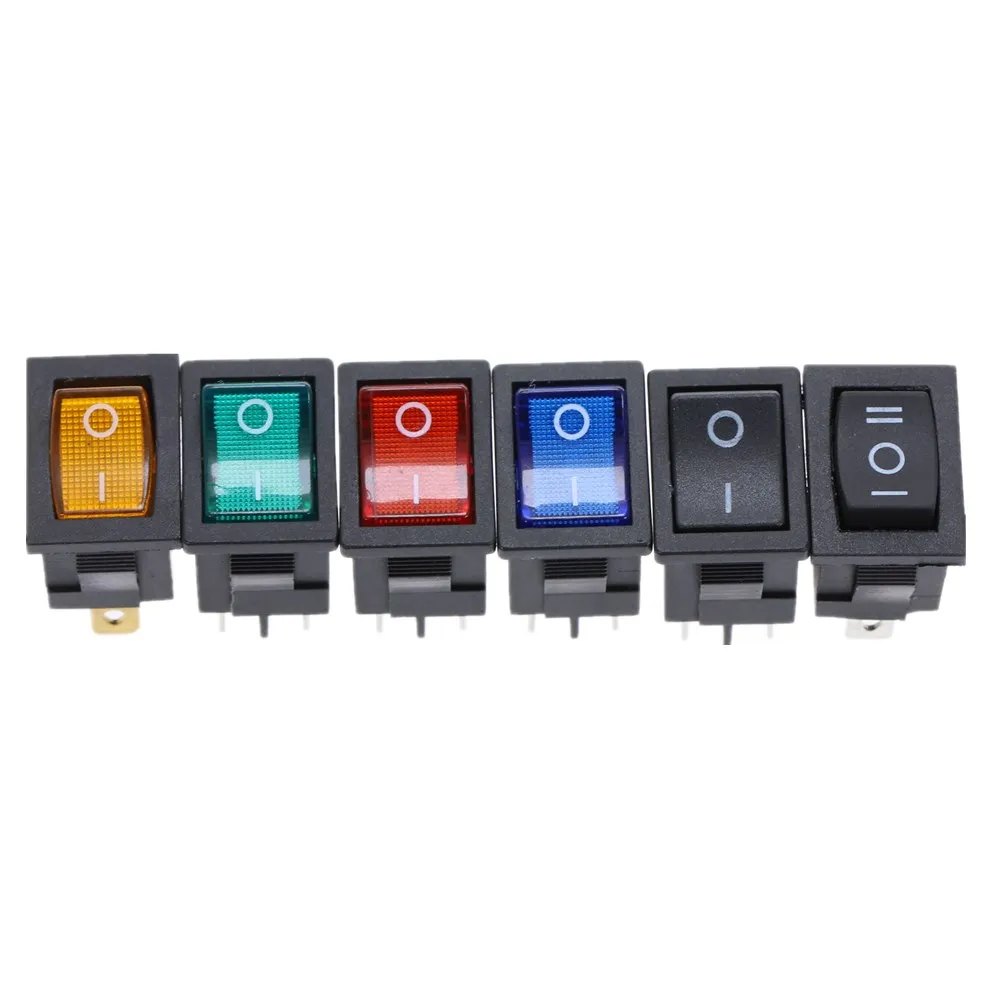 KCD1 3PIin 4Pin автомобильный кулисный переключатель 6A/10A 250В/125В AC ВКЛ-ВЫКЛ со