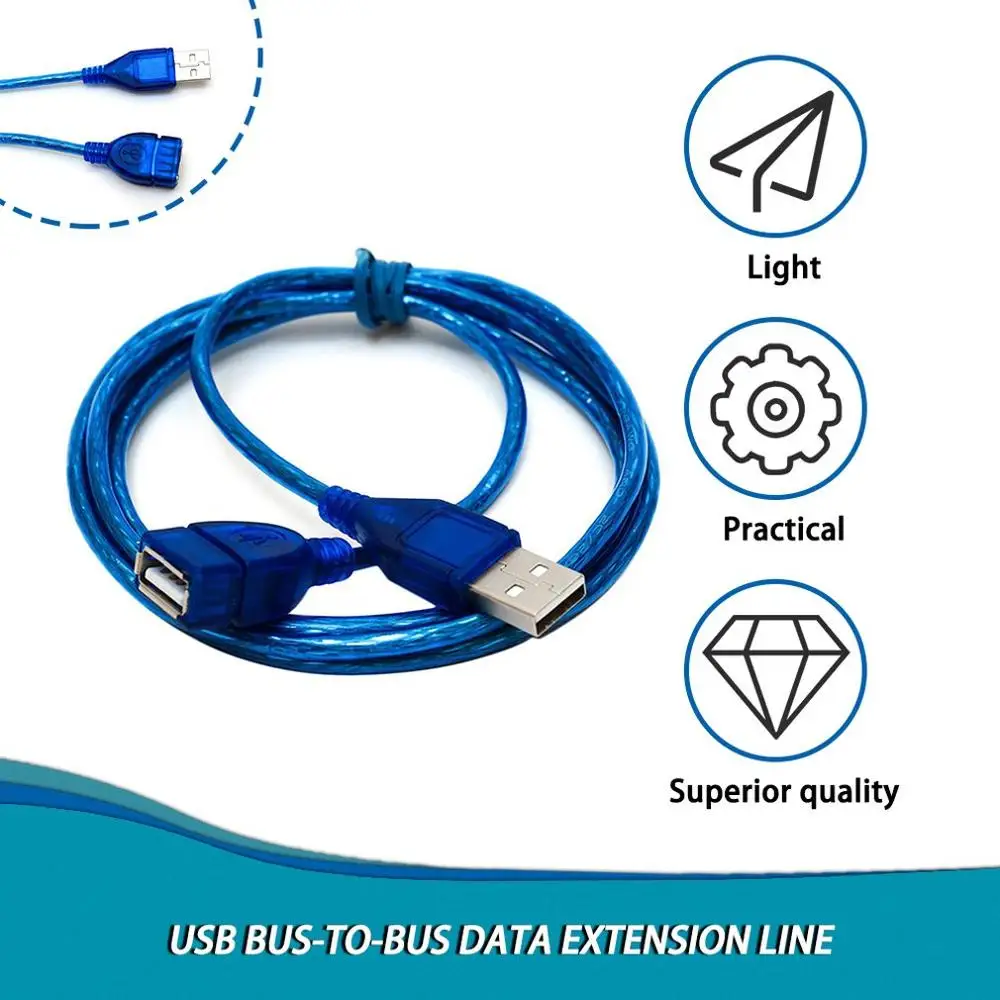 1 м/1 5 м/3 м супер длинный USB 2 0 мужского и женского пола удлинитель Кабель высокого