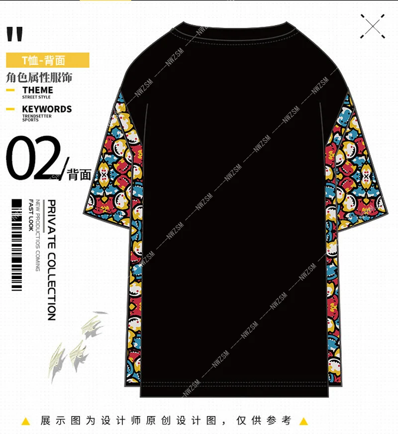 

SK8 the Infinity Short-sleeved perimeter trend student round collar T-shirt in contrasting colors anime cosplay