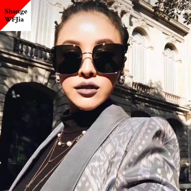Новые зеркальные женские солнцезащитные очки мужские винтажные большие модные