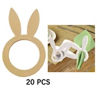 Держатель для колец для салфеток 20 шт., Пасхальная подставка для сервировки ушей кролика, для свадьбы, вечеринки, для дома, гостиницы, ресторана