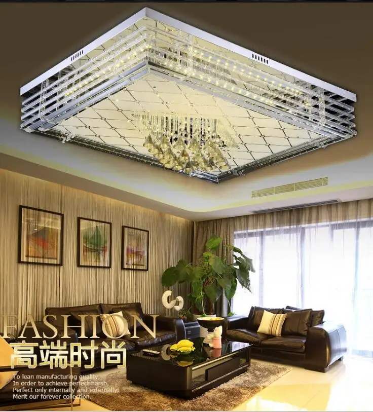 Лампа для гостиной прямоугольная простая современная хрустальная лампа