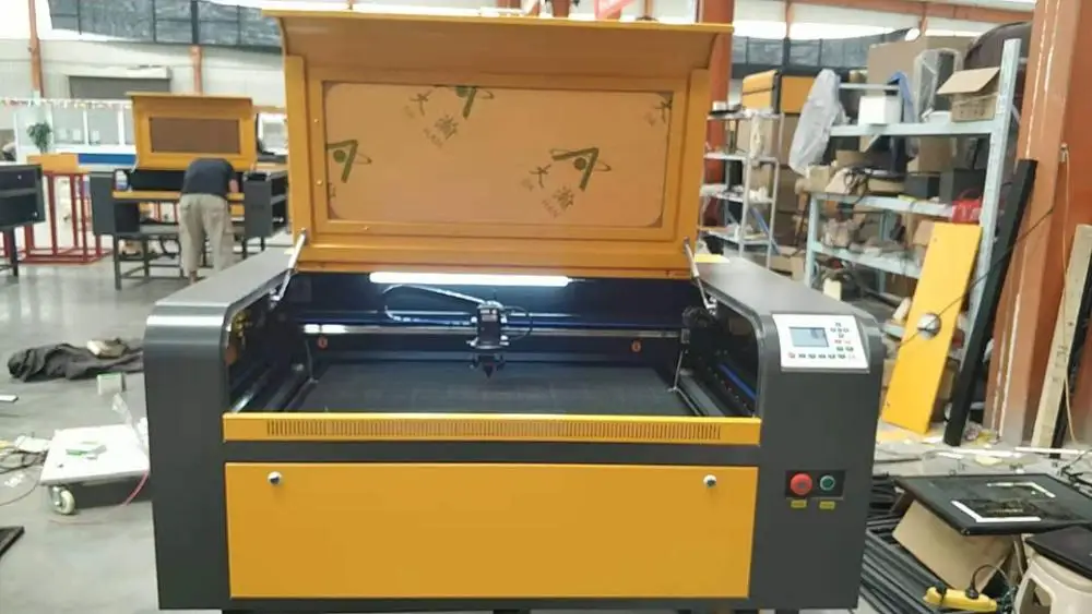 RUIDA CCD камера RECI 100W 6090 Лазерная машина для резки с cw5000 водяной охладитель двойной