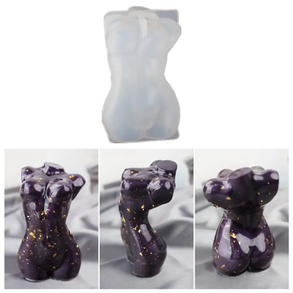 Женская глиняная форма тела 3D человеческая свеча гипсовая шоколадная для торта