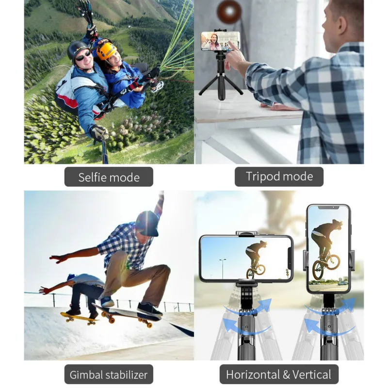 

Smartphone L08 Gimbal 3 IN 1 Selfie Stick Tripod Stabilizer with Bluetooth Remote for Android Phones Gorpro Sports Camera