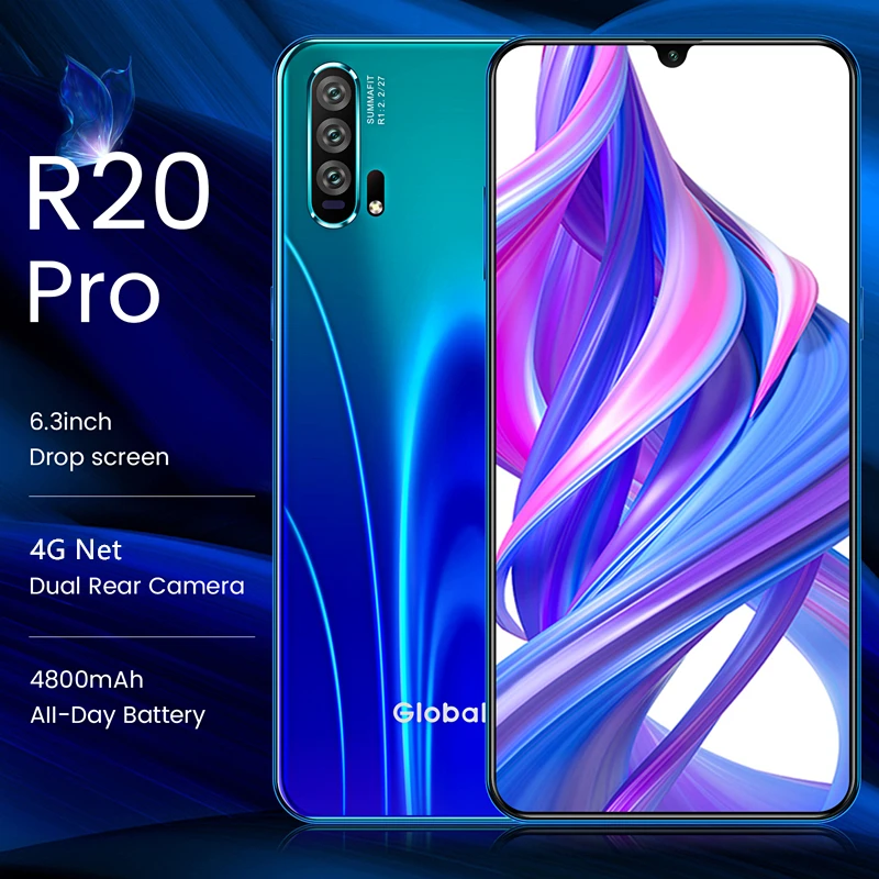 R20 смартфон с 6 3 дюймовым дисплеем ОЗУ 1 ГБ ПЗУ 16 Гб Android 3G глобальная версия две Sim