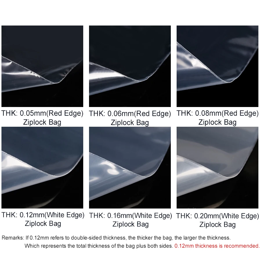 12*17 см толщина 0 12 мм Средний прозрачный толстый конфеты зерна закуски мука