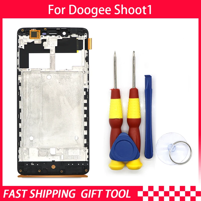 Сенсорный экран для DOOGEE Shoot 1 ЖК дисплей с дигитайзером в сборе рамкой сменные