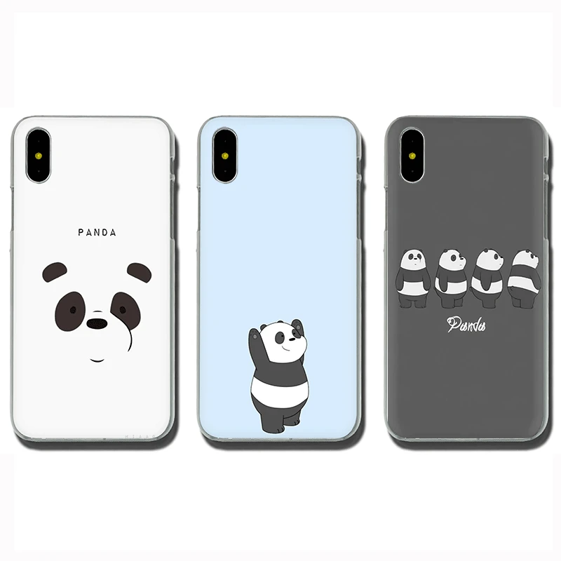 Жесткий пластиковый чехол для телефона с милой пандой iphone 5 Φ 5C SE 2020 6 6s 7 8 plus X XR XS 11
