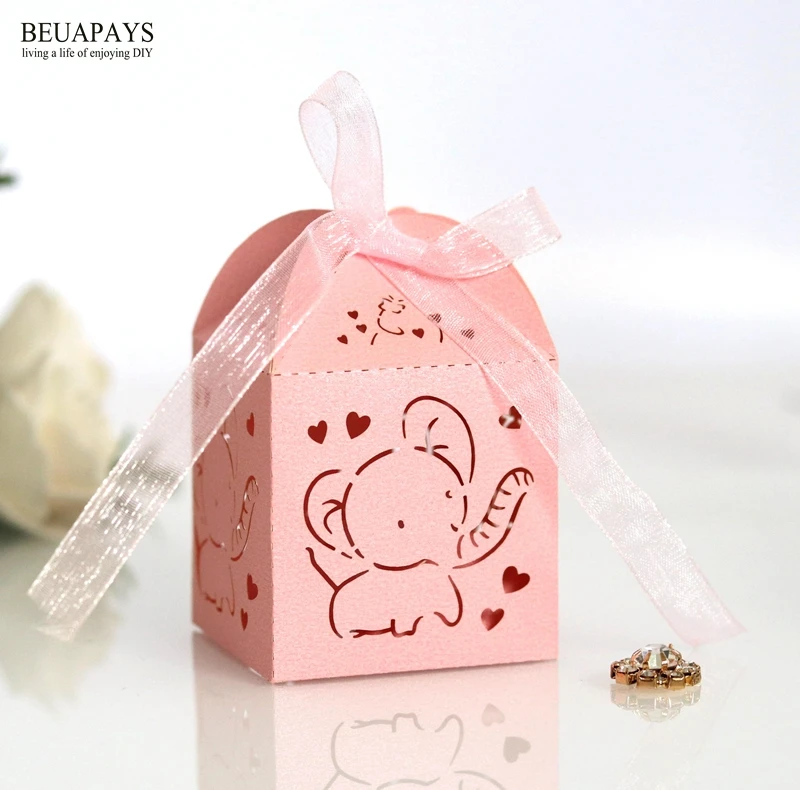 100 шт. детская коробка для душа конфетная слон пустотелый фестиваль розовая слона