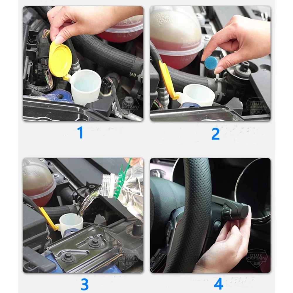 200pcs car window wiper glass cleaning effervescent tablet car solid wiper windshield glass cleaner accessories free global shipping