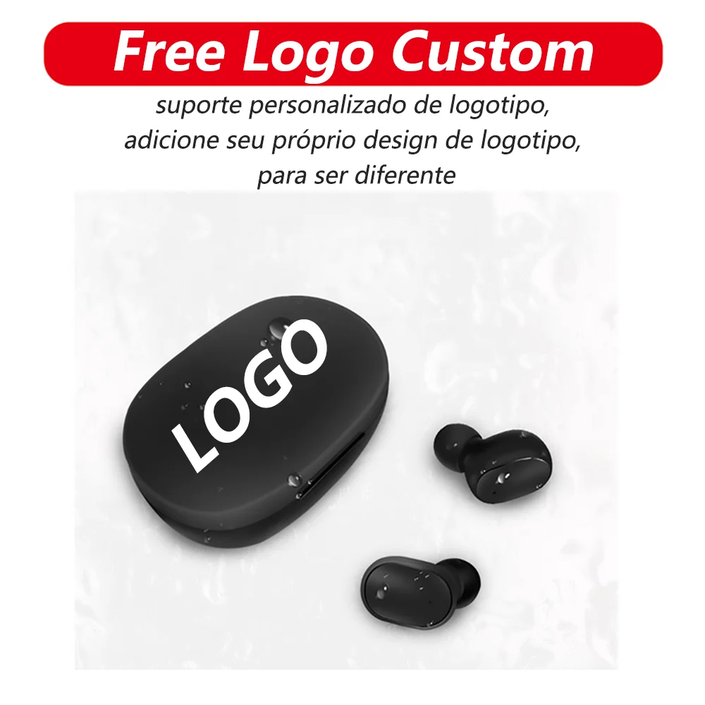 

Беспроводные наушники с бесплатным логотипом на заказ, Bluetooth наушники с кнопкой управления и светодиодным дисплеем, водонепроницаемые науш...