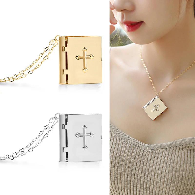 Ретро ожерелье христианское миниатюрное читаемое из Библии рождественский