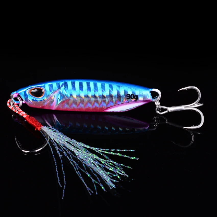 

6Pcs/lot Metal Cast Jig Spoon 10g-15g-20g-30g-40g Casting Jigging Lead Fish Sea Bass Fishing Lure Artificial Bait Tackle